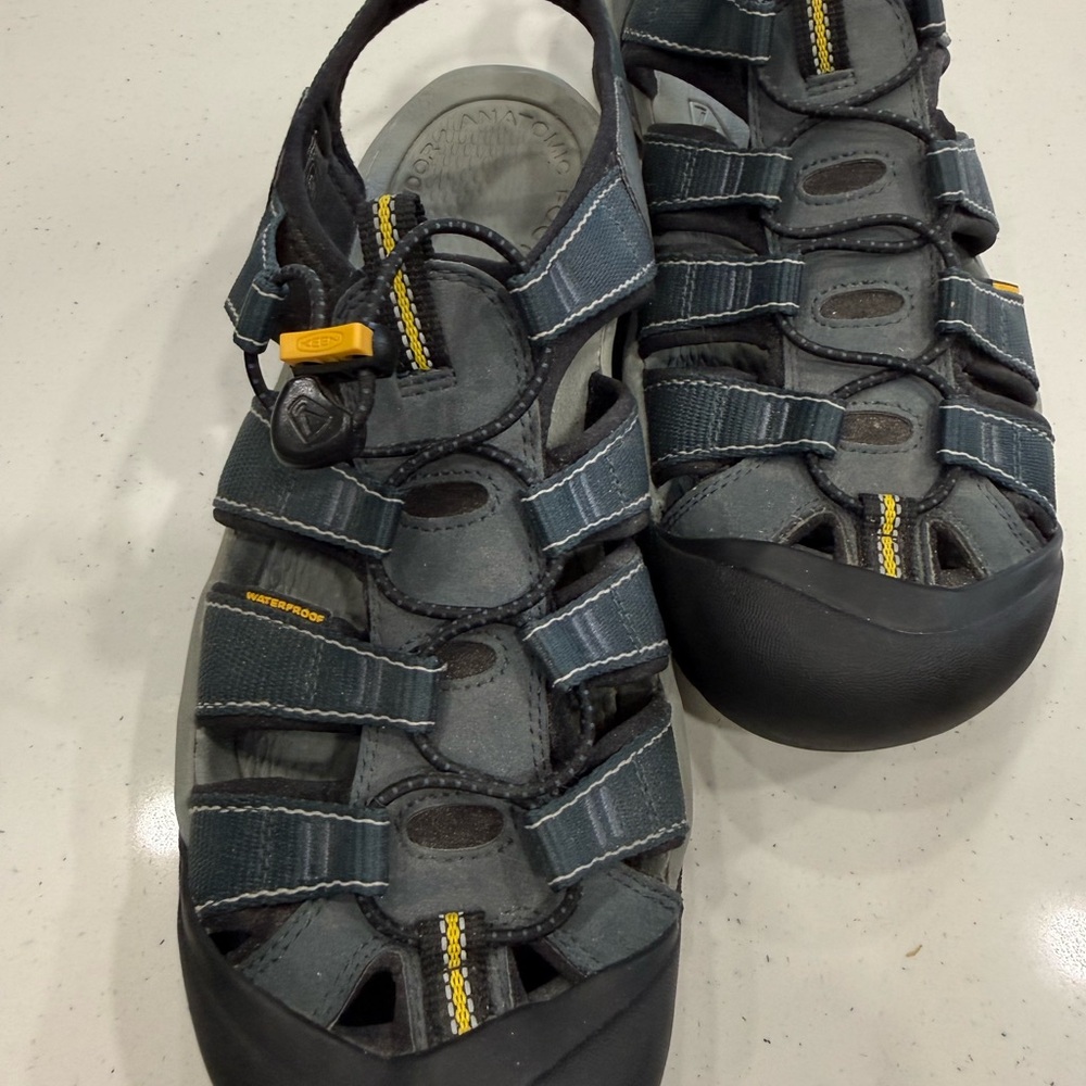 Keen Blue and Yellow Waterproof Closed-Toe Sandals